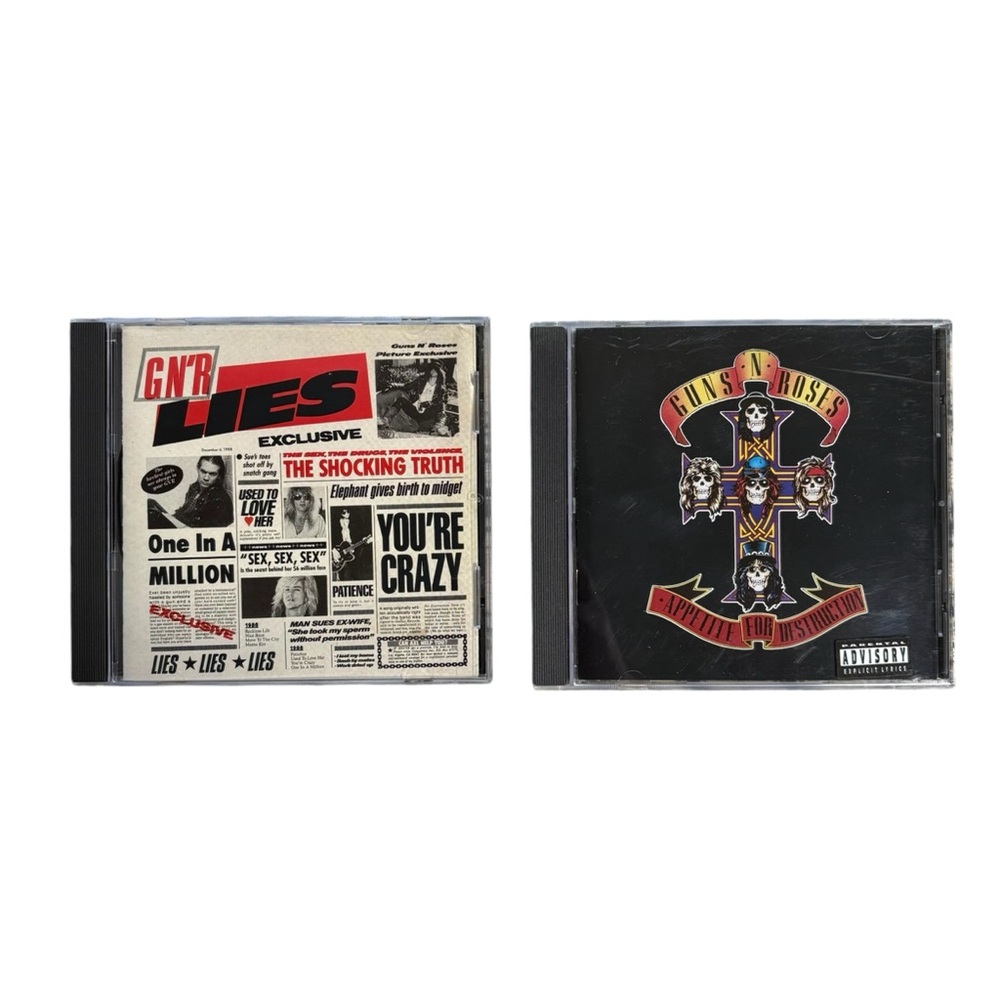 Guns N Roses Appetite for Destruction and G N’ R Lies CD Lot